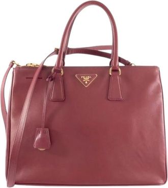 Prada Pre-owned Handbags, female, Red, Size: ONE SIZE Pre-owned Vintage Leather Handbag