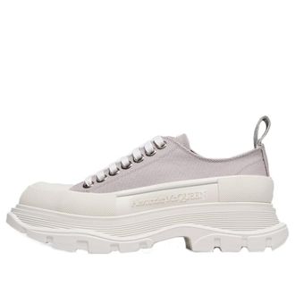 Alexander McQueen (WMNS) Alexander McQueen Tread Slick Canvas Lace Up Shoes Grey White 611705W4MV21290