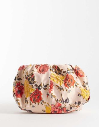 Asos pochette morbida in jacquard floreale-Multicolore