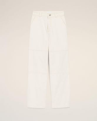 Ami White Cotton Worker Trousers White - XXS - for Women