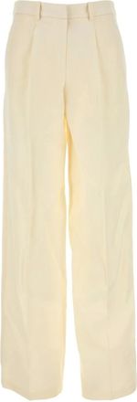 Magda Butrym Dames, Broeken, Beige, Maat: S Zijde