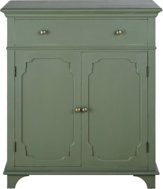 Maisons du monde Aparador con 2 puertas y 1 caj&oacute;n en verde caqui 85 cm