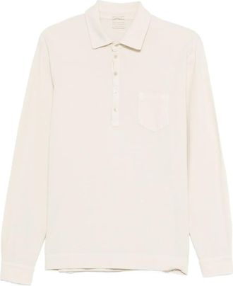 Massimo Alba Polo a maniche lunghe con tasca - Toni neutri
