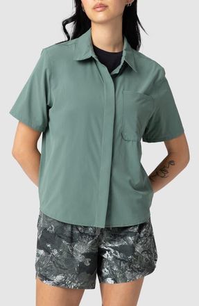 Outdoor Research Astroman Short Sleeve Sun Shirt in Malachite at Nordstrom, Size X-Large