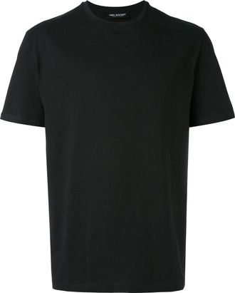 Neil Barrett klassiek effen T-shirt - Zwart