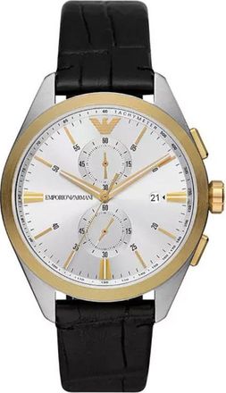 Emporio Armani Claudio Chronograph Quartz Silver Dial Mens Watch AR11498