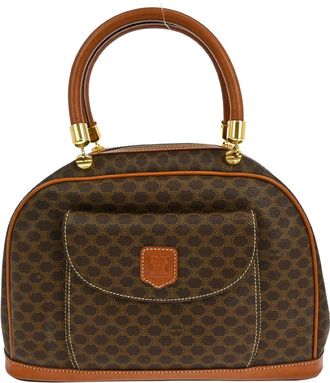 Celine C Macadam Handbag Canvas Brown Pvc Handbag (Pre-Owned)