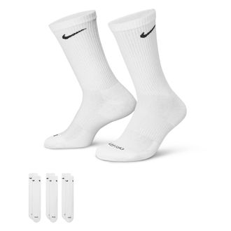 Nike Unisex Everyday Plus Cushioned Training Crew Socks (3 Pairs) in White | SX6888-100