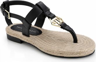 Philipp Plein Nappa Sandals Rope Hexagon Women in Black at Nordstrom, Size 41