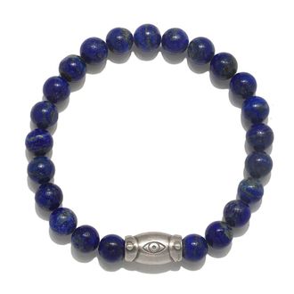 Satya Jewelry Mens Eye Lapis Gemstone Bracelet