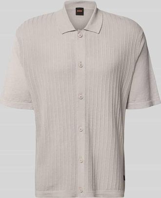 Boss Orange by Hugo Boss BOSS Orange Poloshirt aus Leinen-Baumwoll-Mix in Sand, Gr&ouml;&szlig;e XXL