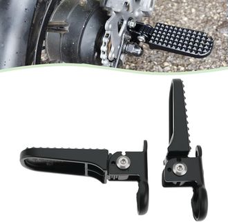 OEM Juego De 2 Reposapi&eacute;s Para Bicicleta, 112 Mm De Longitud, Pedales De 78 X 37 Mm, Aleaci&oacute;n De Aluminio, Antideslizantes, Plegables Para Bicicletas De M