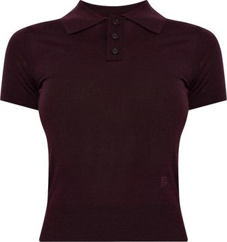 Dsquared2 Wool Polo - Dames - Polos - Paars - M - Wol - Tops