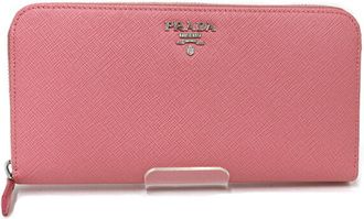 Prada Pink Saffiano Metal Long Wallet (Bi-Fold) (Pre-Owned)