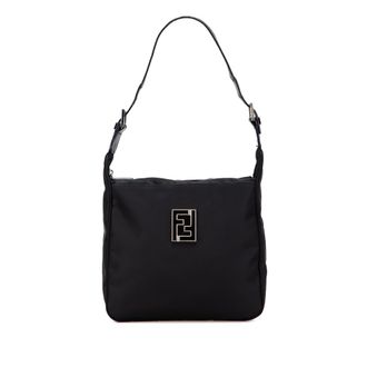 Fendi Pre-owned Womens Handbag Logo Accent - Black Textile - One Size
