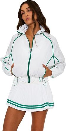 Beach Riot Casen Jacket Womens Jacket Courtside White : LG, Polyester/Spandex