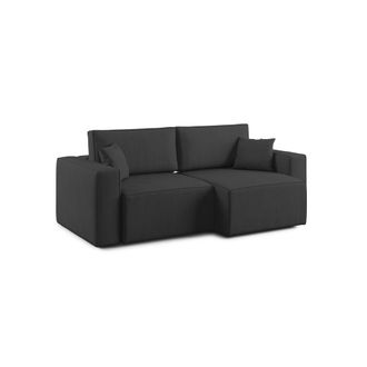 Divani.Store Morfeo Sof&aacute; Con Asiento Extra&iacute;ble En Tela Impermeable 180 Cm Negro