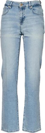 7 For All Mankind Straight Jeans - Dames - Regular Fit Jeans - Blauw - W25 - Jeans