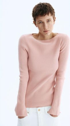 H&M Rib-knit Top in Light Pink at Nordstrom, Size Xx-Large