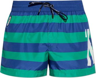 Dolce & Gabbana Swim Shorts - Heren - Strandmode - Blauw - XL - Polyester - Badmode