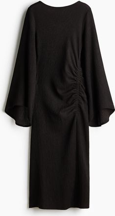 H&M Jerseykleid mit Trompeten&auml;rmeln - Dunkelbraun