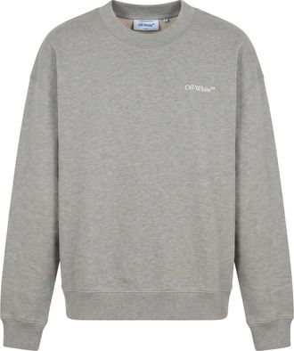 Off-white Elegante Sudadera con Logo Bordado - Sweatshirts & Hoodies - Hombre - Gris - 2XL