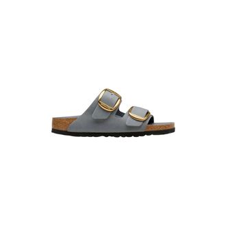 Birkenstock Sliders, female, Gray, Size: 10 US Arizona Big Buckle