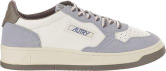 Autry Low Leather Sneakers With Suede Overlays