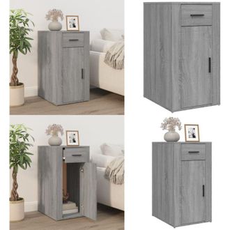 vidaXL Mobile Scrivania grigio sonoma 40x49x75 cm Legno Multistrato - Armadietto da scrivania - Mobile da scrivania