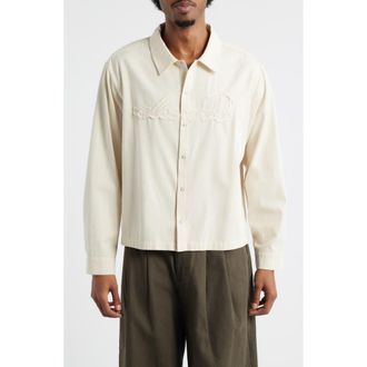 Elwood Cut Out Appliqu&eacute; Snap-Up Shirt in Parlor at Nordstrom, Size Xx-Large