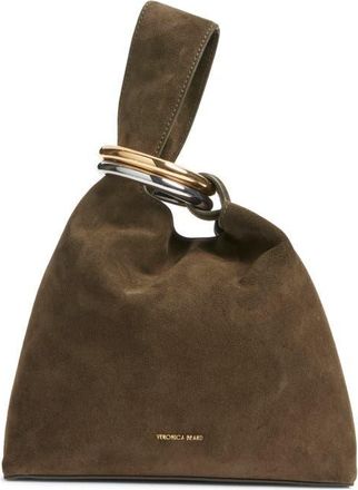 Veronica Beard Swing Suede Top Handle Bag in Cypress at Nordstrom