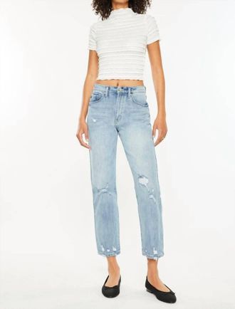 Kancan High Rise Straight Jean In Light Denim