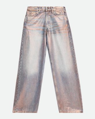 Acne Studios Men & apos;s Glitterized Denim Straight-Leg Jeans
