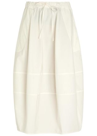 Polo Ralph Lauren Cotton-poplin Midi Skirt - White - S (UK8-10 / S)