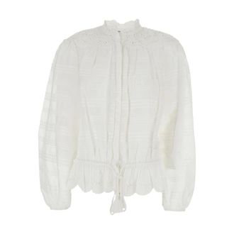 Isabel Marant Overhemden, Dames, Wit, 2Xs, Katoen, Polly Blouse