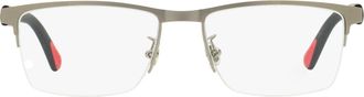 Moncler ML5164H Semi-Rimless Metal Eyeglasses - Gray