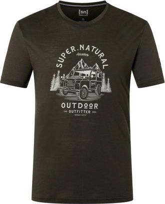 super.natural Landi Tee Merinoshirt f&uuml;r Herren | schwarz