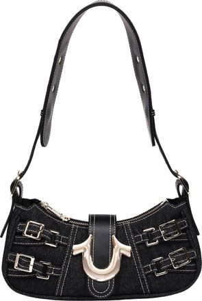 True Religion Multi Strap Denim Shoulder Bag