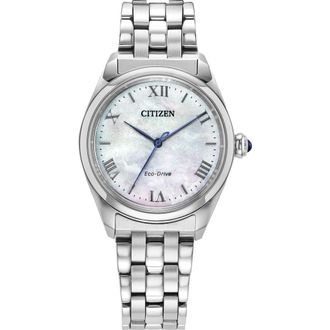 Citizen Classic Mother-of-Pearl Bracelet Watch, 33mm in Silver-Tone at Nordstrom