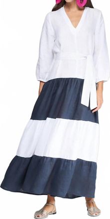 Vilagallo Flora Midi Dress In Lino Blanco