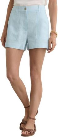 Reiss Ashby Linen Shorts in Light Blue at Nordstrom, Size 14