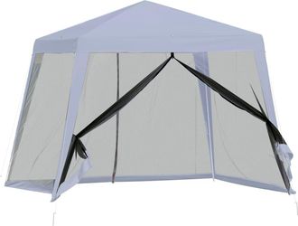 OUTSUNNY Carpa de jard&iacute;n 300x300x245 cm gris
