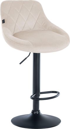 Clp Taburete De Bar Lazio En Terciopelo Crema Negro