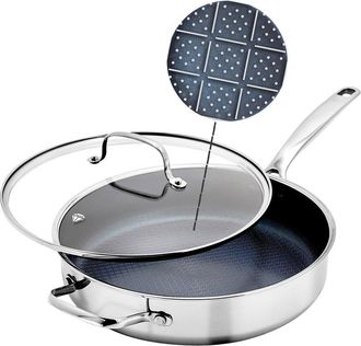 Blue Diamond Diamond Bond 4Qt Hybrid Stainless Steel Saut&eacute; Pan With Lid