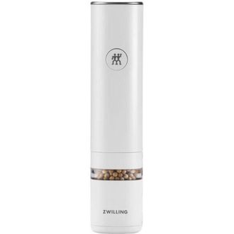 Zwilling Zwilling - Enfinigy Molinillo El&eacute;ctrico De Sal Y Pimienta Con Molinillo De Cer&aacute;mica Y Luz Led, Recargable Por Usb, Blanco