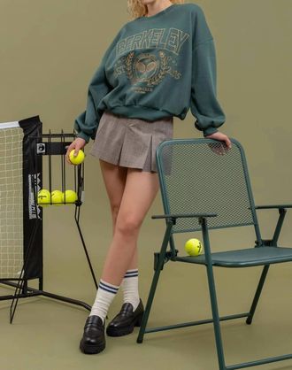 Blu Pepper Tennis Club Sweatshirt In Green