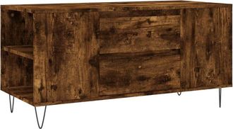 vidaXL Coffee Table Smoked Oak 102x44.5x50 cm Engineered Wood Vidaxl