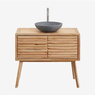 Sklum Conjunto De Mueble De Ba&ntilde;o En Madera Deleyna Sklum