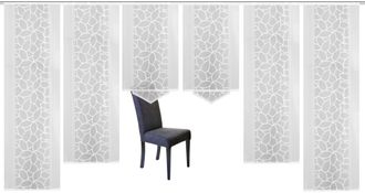 Home Wohnideen Schiebegardine »JENNA« Klettband 6 Stk. tlg. Schiebevorhang Jacquard Set, HxB: 245x57