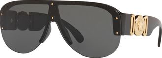 Versace Dark Grey Shield Mens Sunglasses VE4391 GB1/87 148